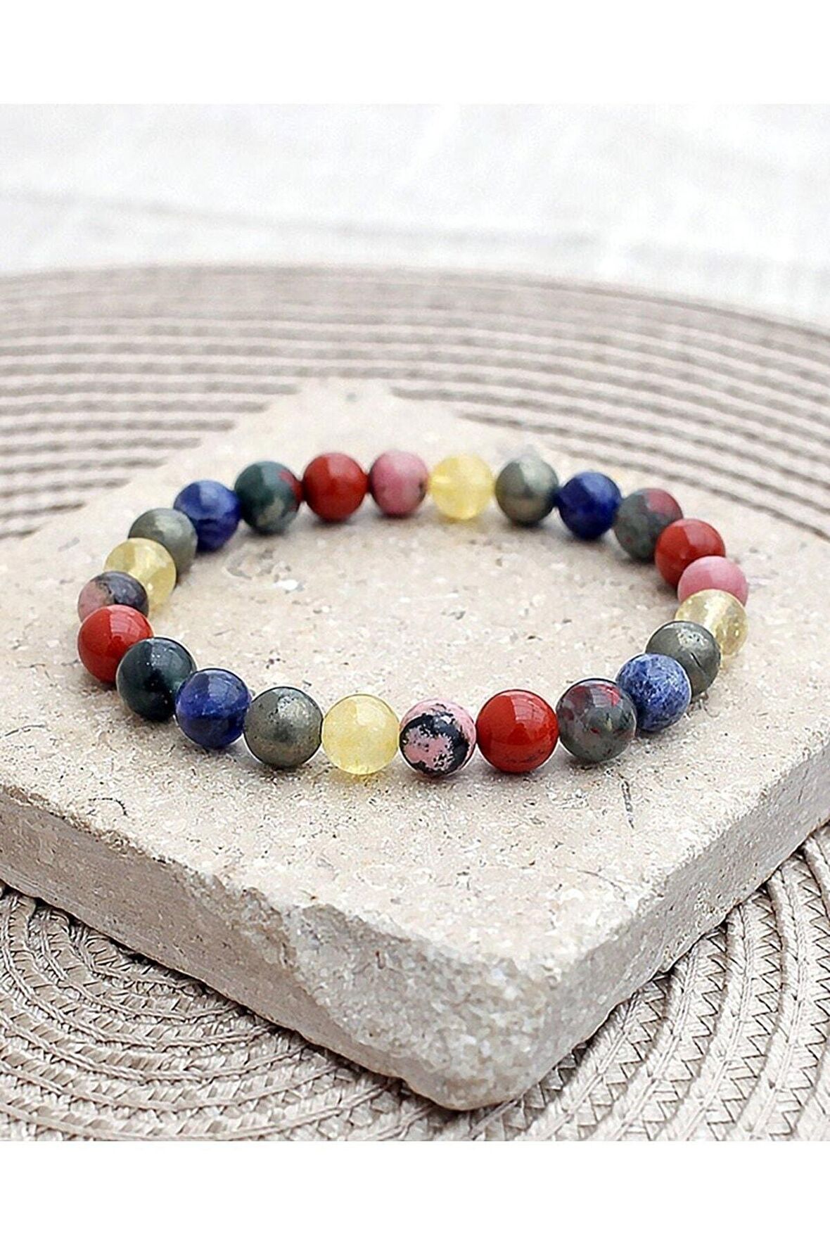 Doğal Taş 8mm Bileklik DİYABET