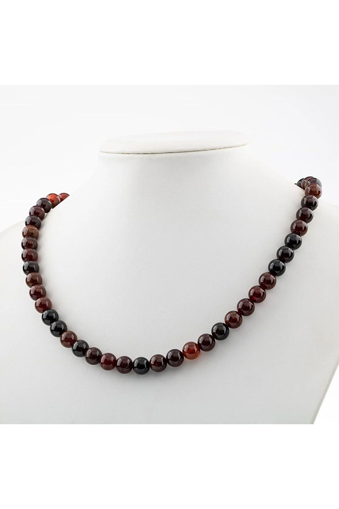 Lal 8 Mm Dizi Doğal Taş Kolye