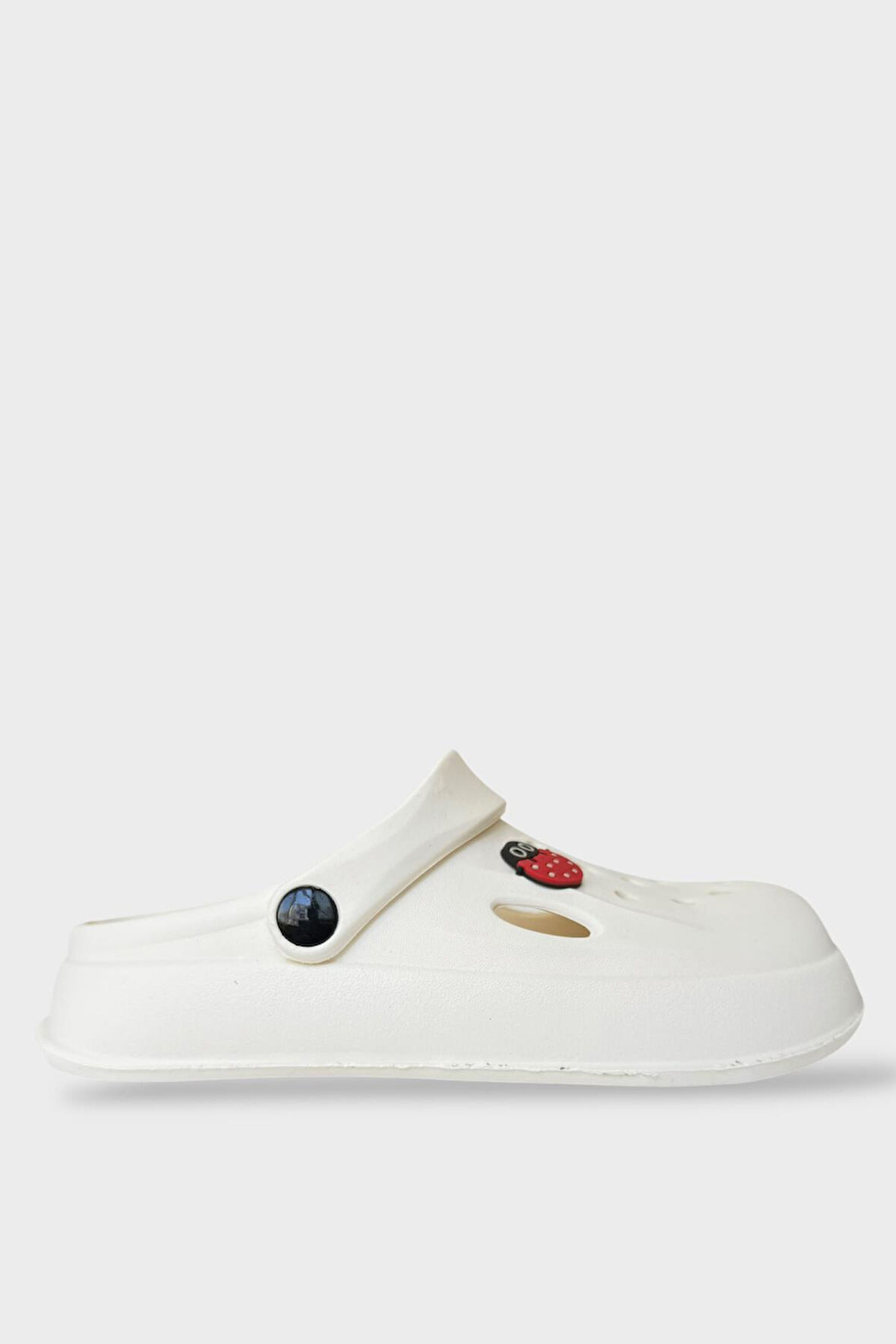 Kadın Comfort Uğur Böceği Tokalı Medikal Hemşire Sabo Terlik KREM