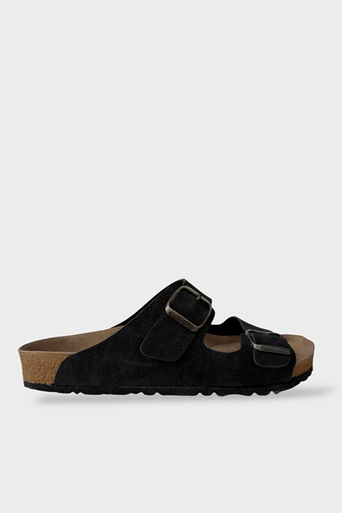 Unisex Çift Tokalı Ortopedik Terlik SİYAH