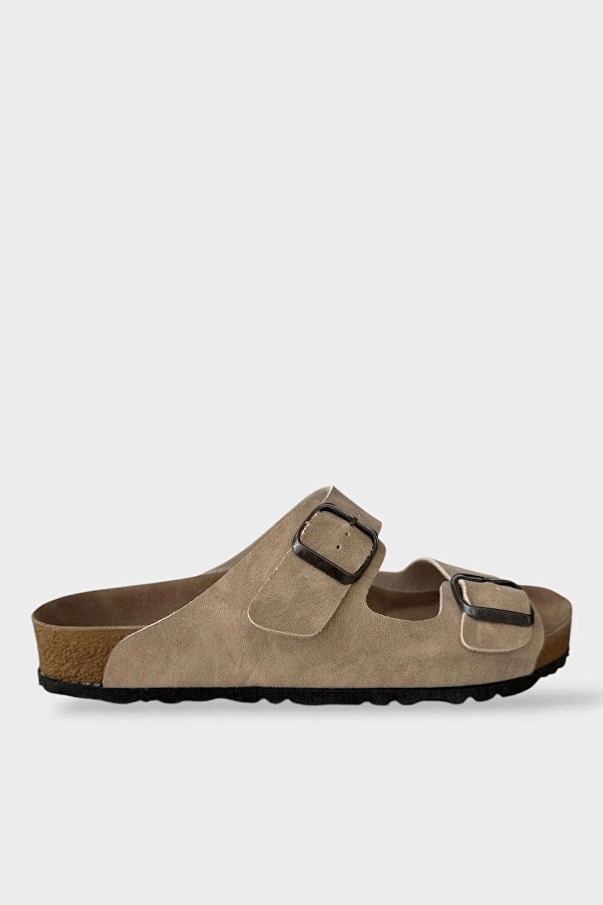 Unisex Çift Tokalı Ortopedik Terlik BEJ