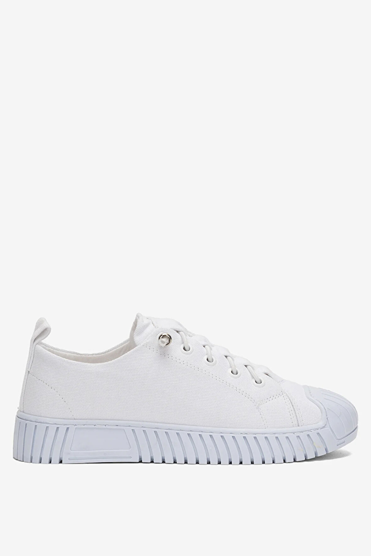 Unisex Kolay Giyilebilir Lastik Bağcıklı Spor Keten Sneaker Ayakkabı BEYAZ