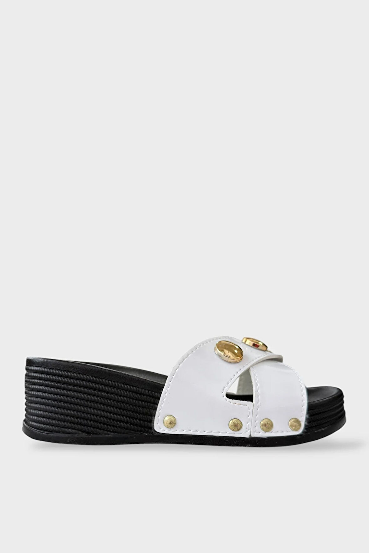 Kadın Günlük Terlik Şık Ortopedik Yazlık Ev Plaj Tatil İş Terliği BEYAZ