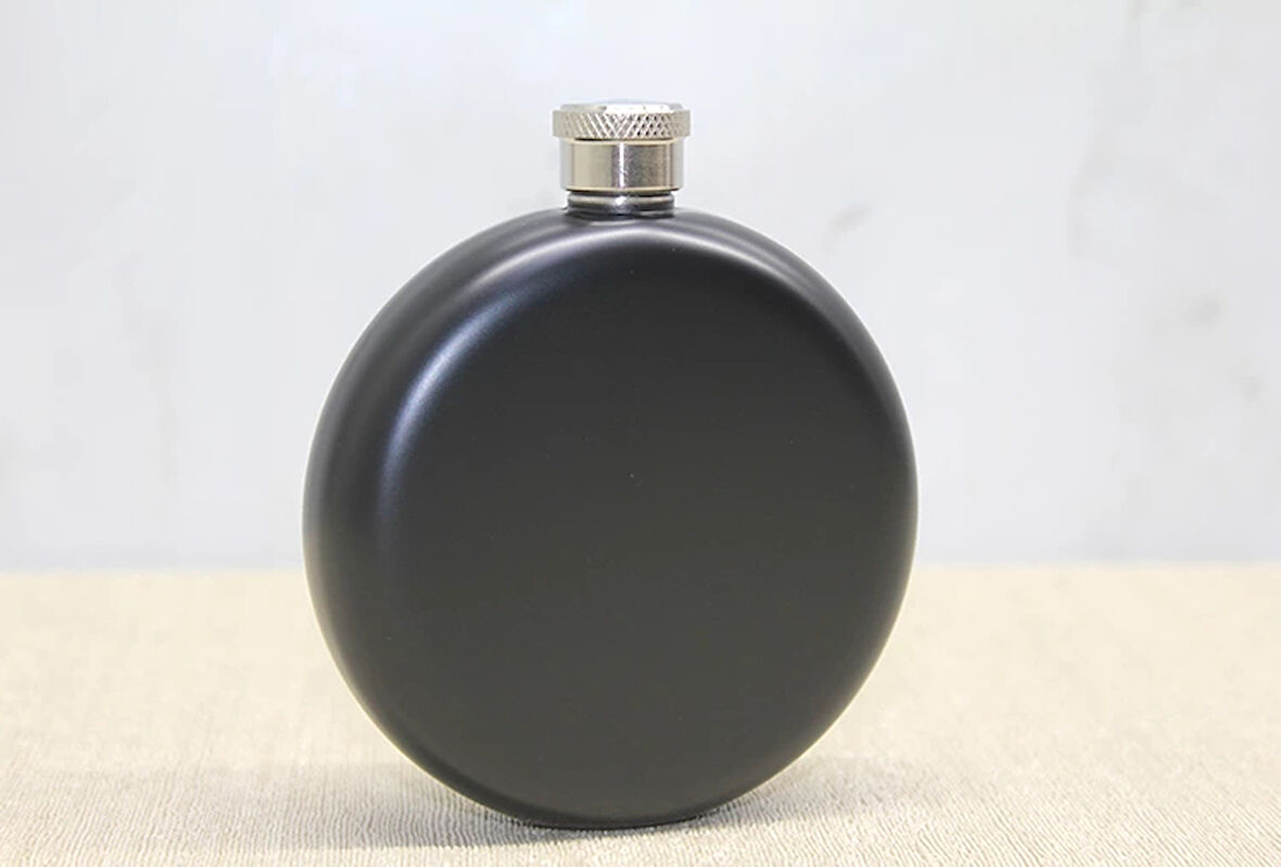 MDB Yuvarlak Tekli Matara 5 Oz Siyah