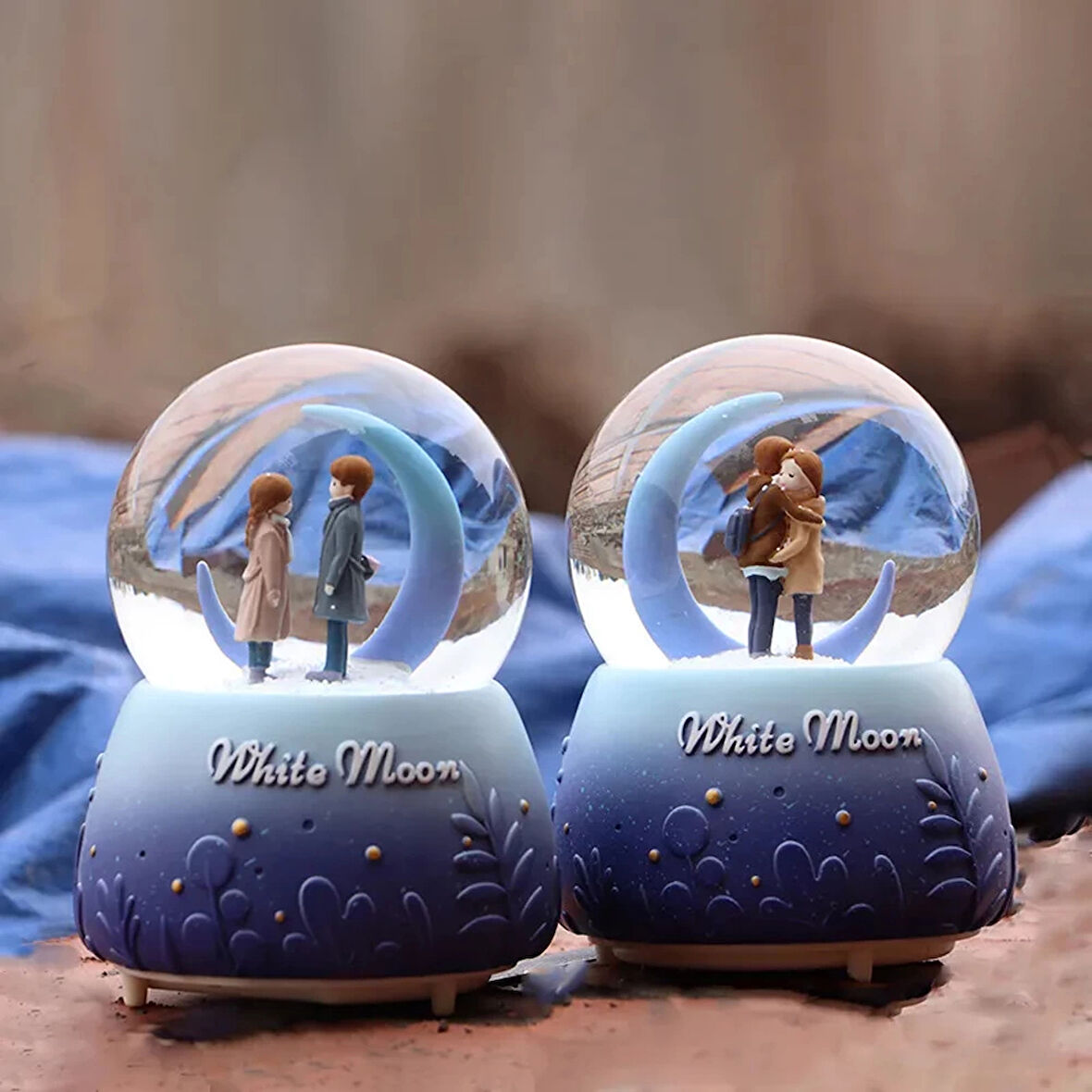 MDB Sevimli Çift Pilli Işıklı Kar Küresi