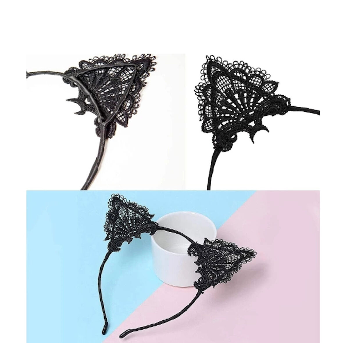 MDB Dantelli Kedi Kulağı Tacı