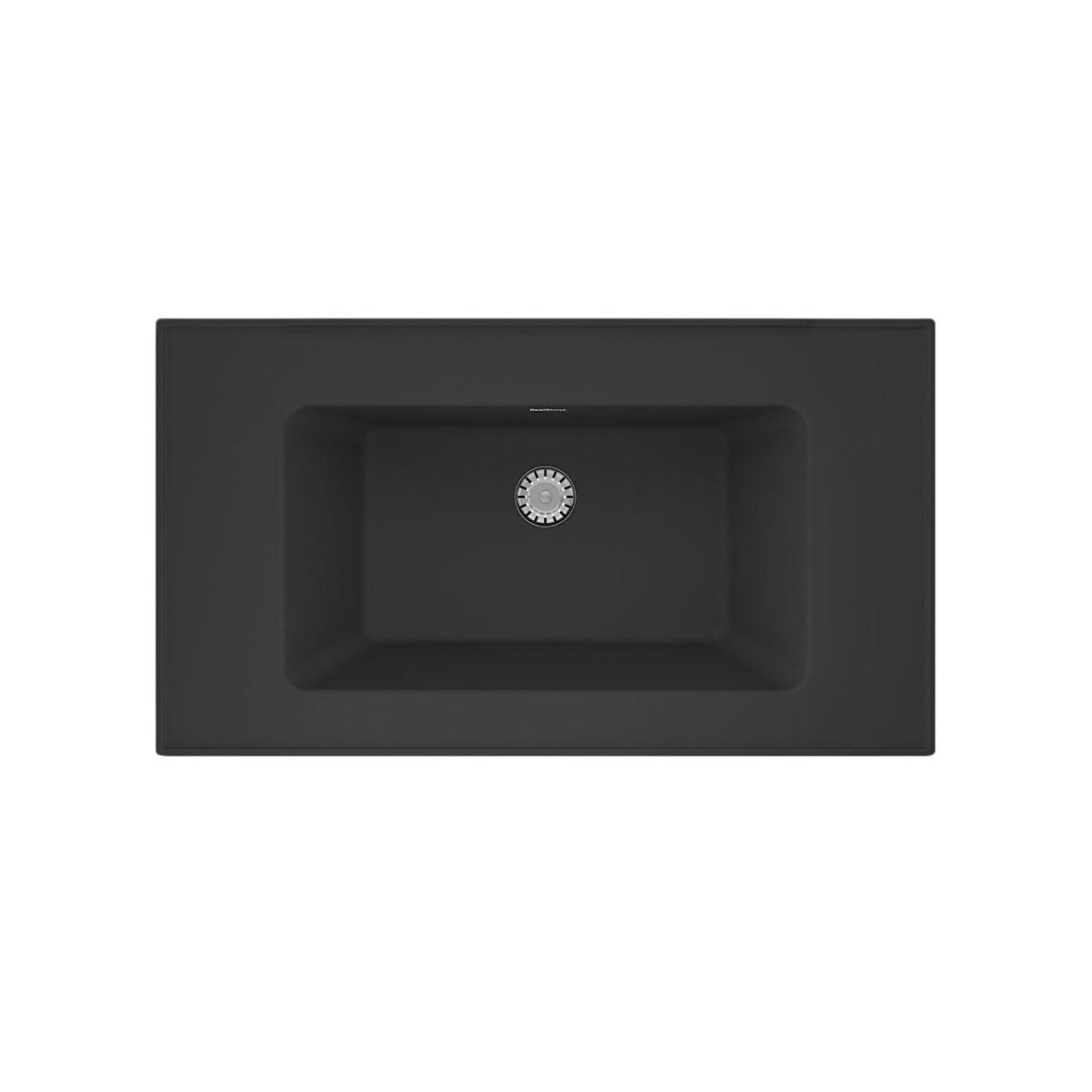 Real Stone ZENITH 80 Etajerli Antrasit Granit Banyo Lavabosu 80x45