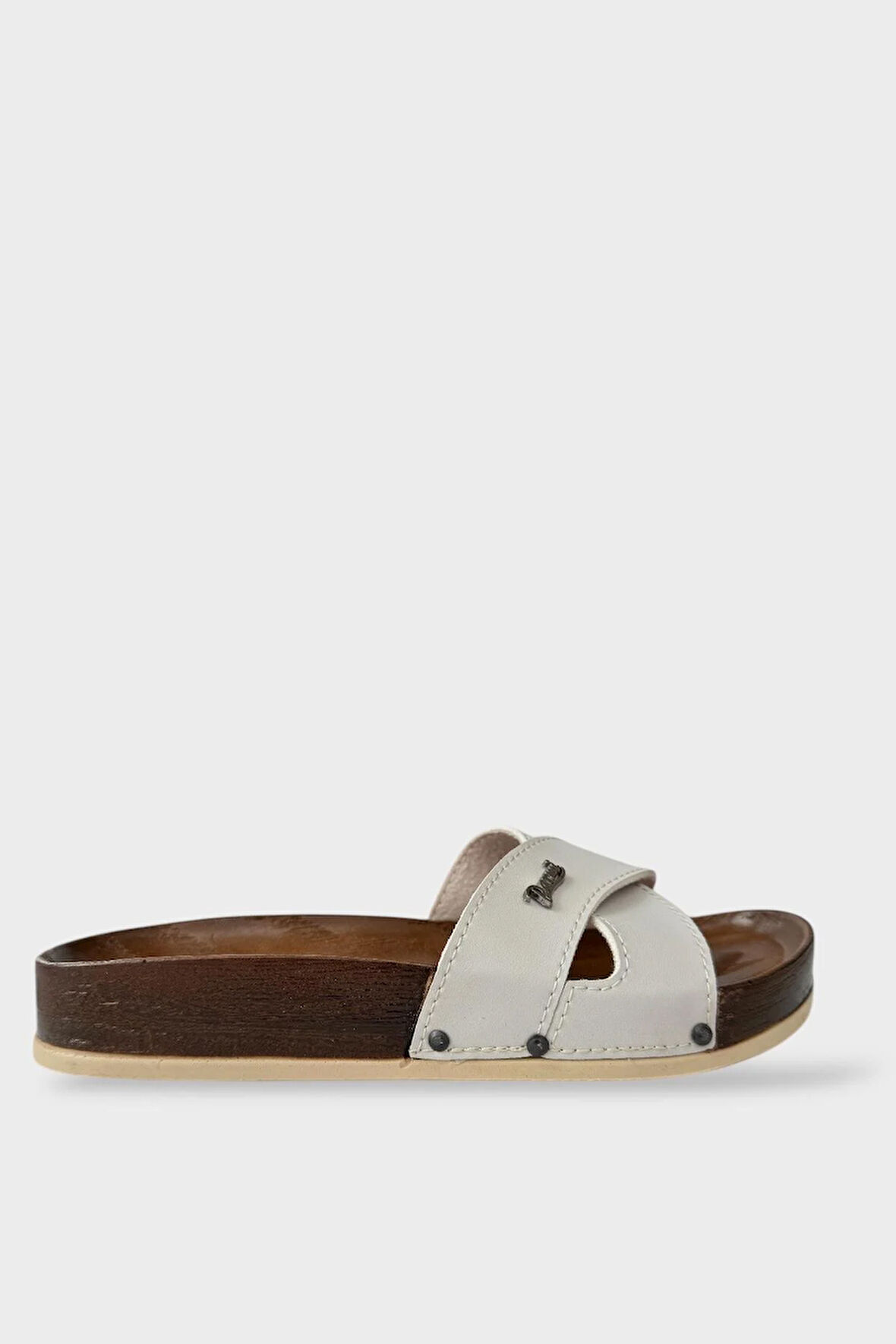 Kadın Günlük Terlik Çapraz Şık Ortopedik Yazlık Ev Plaj Tatil İş Terliği GRİ