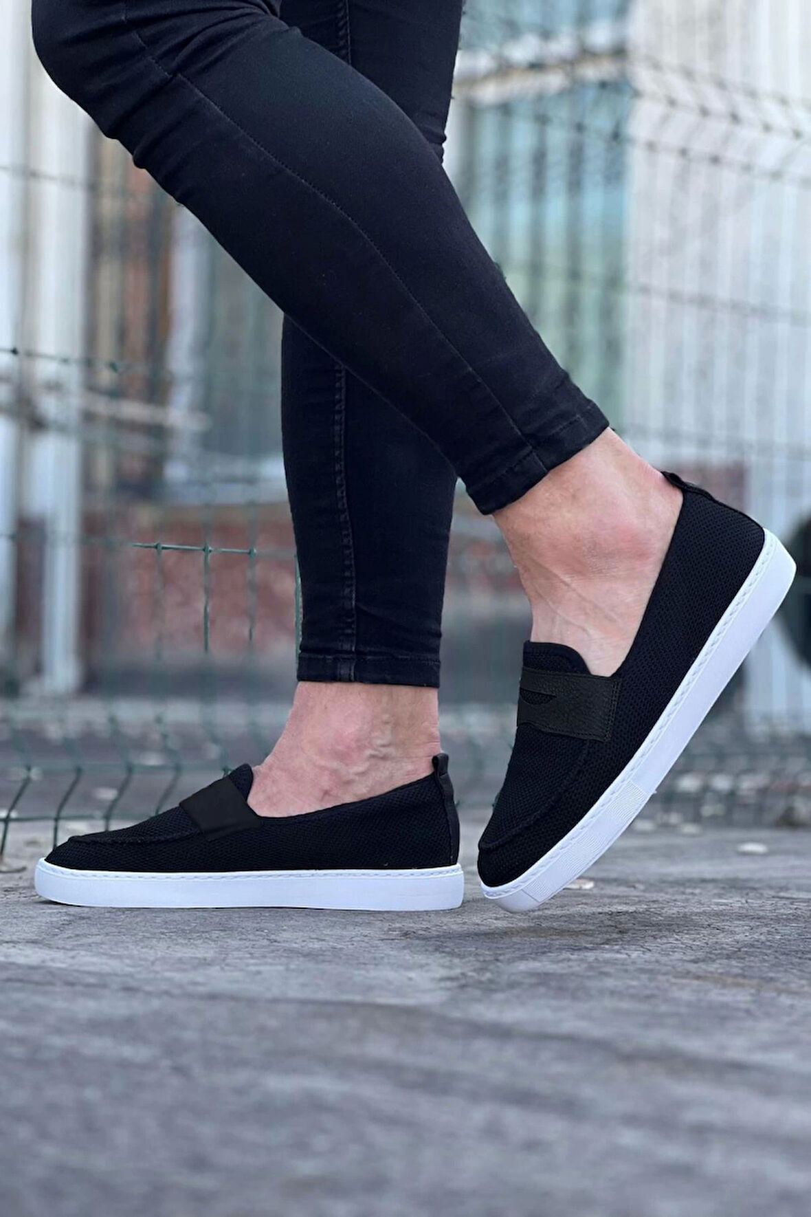 Terzi Bey Tb061 Siyah Triko Babet Erkek Casual Ayakkabı