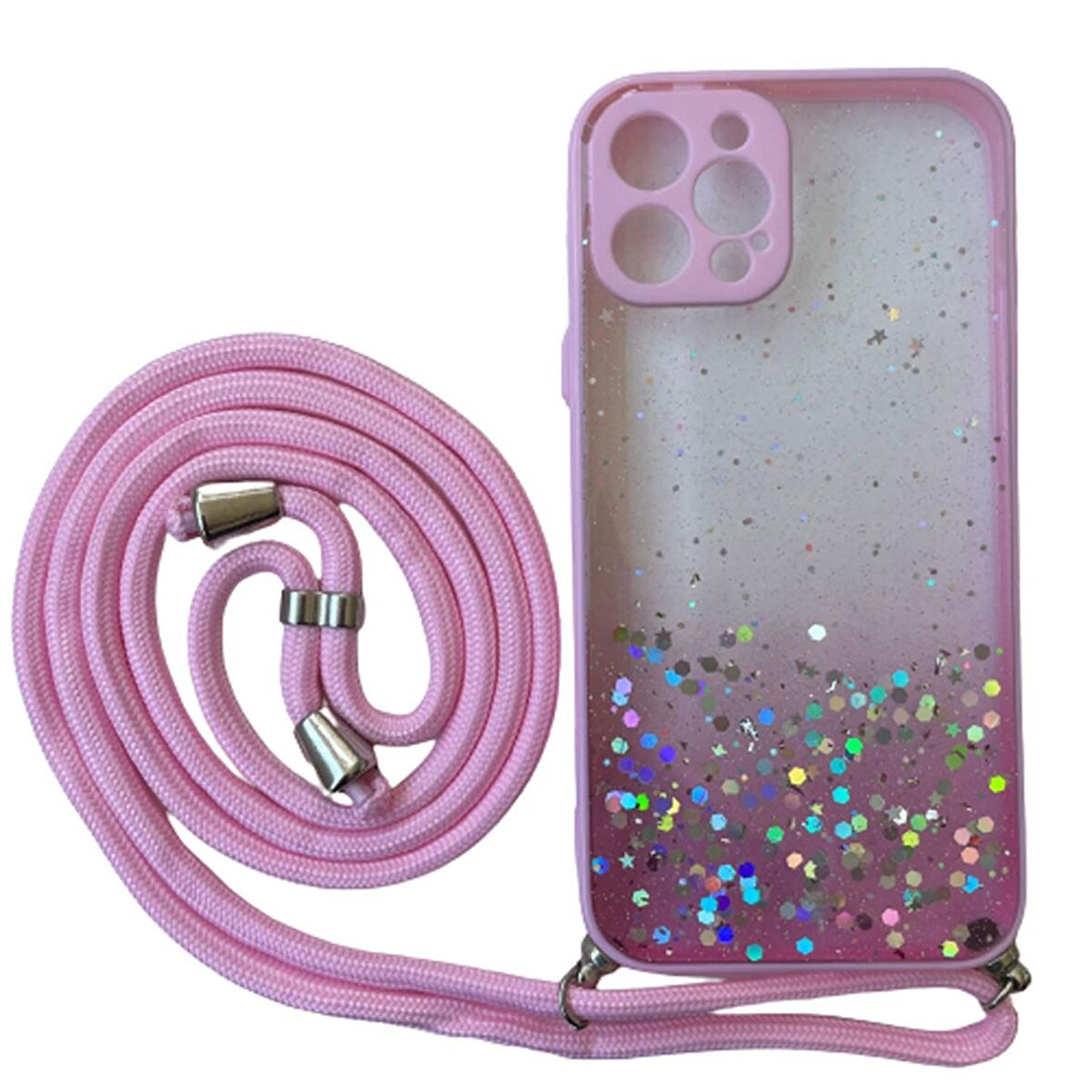 Xiaomi Redmi Note 10S Kılıf Simli Boyuna Asmalı İpli Kamera Korumalı Kapak