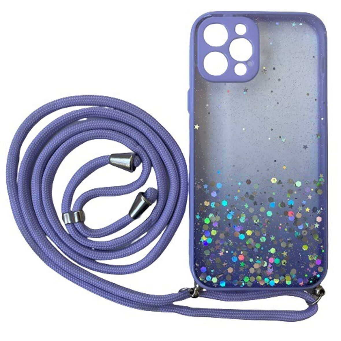 Xiaomi Redmi Note 10 Pro Kılıf Simli Boyuna Asmalı İpli Kamera Korumalı Kapak