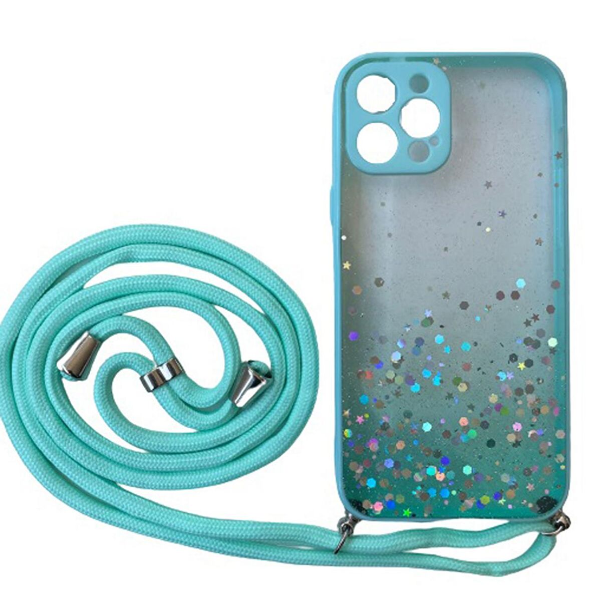 Xiaomi Poco M3 Kılıf Simli Boyuna Asmalı İpli Kamera Korumalı Kapak