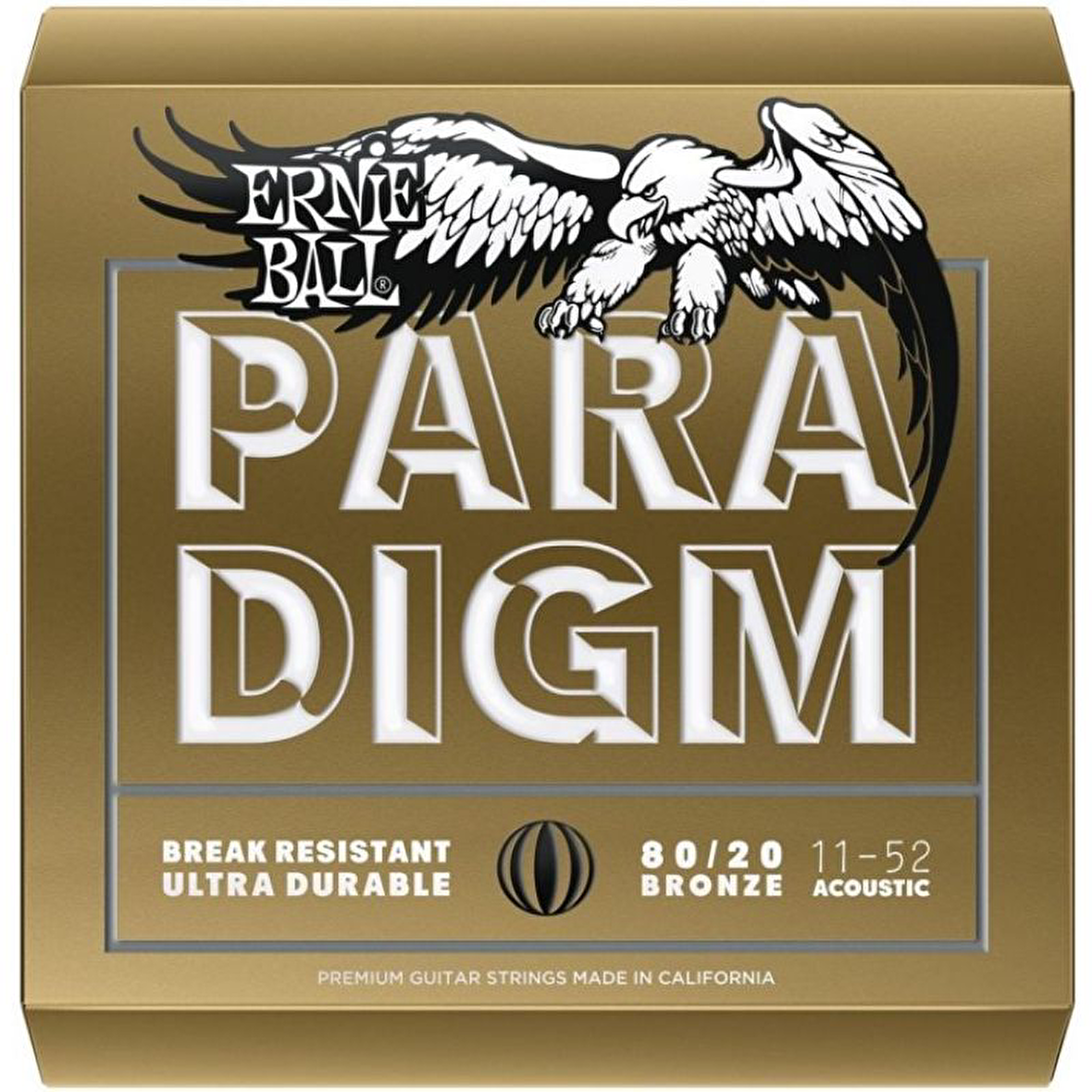 ERNIE BALL P02088 Paradigm Medium Light 80/20 Bronz 11-52 Akustik Gitar Tel Seti
