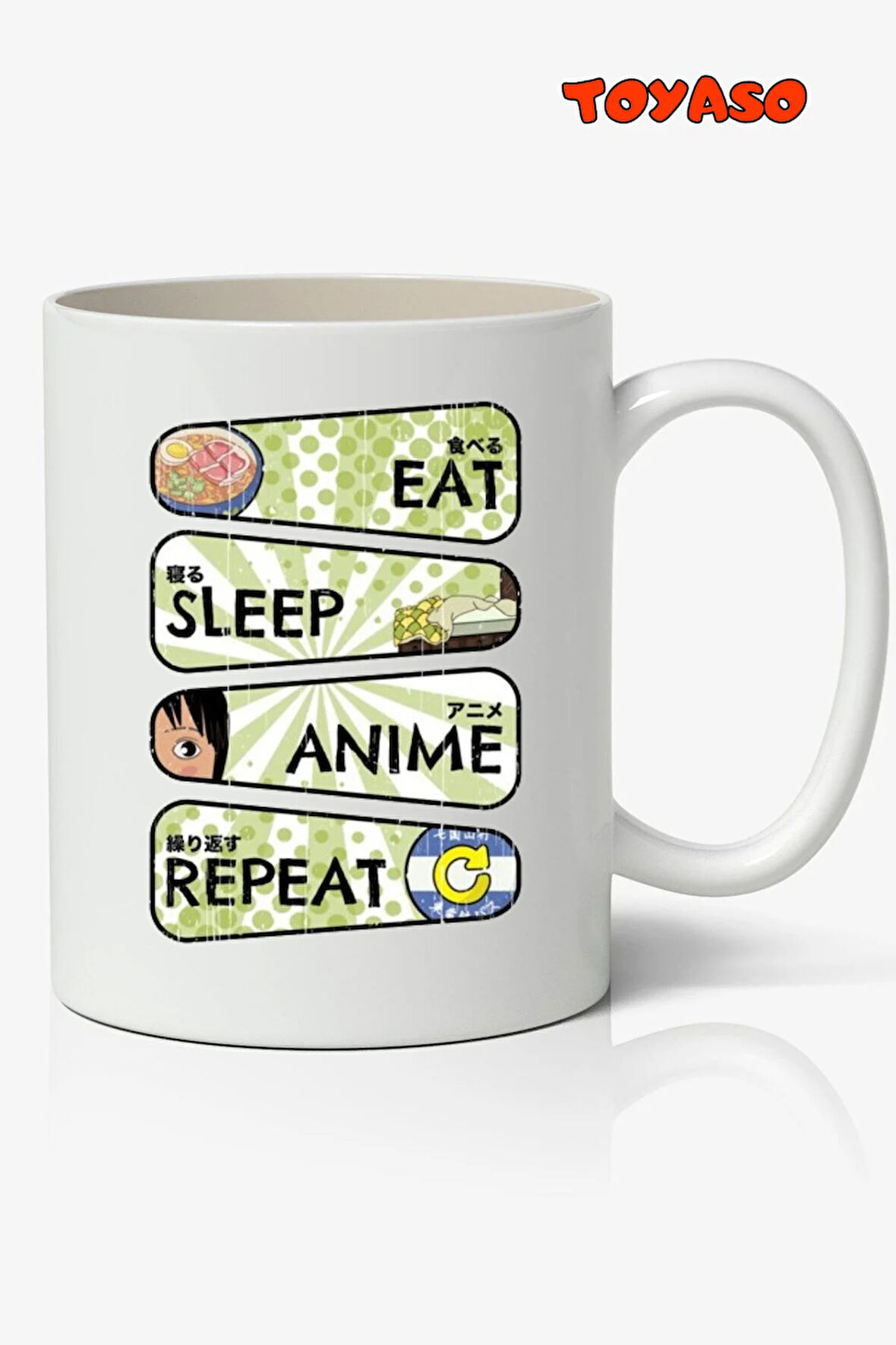 Anime Döngüsü Temalı Beyaz Kupa Bardak Sevgiliye Arkadaşa Hediye