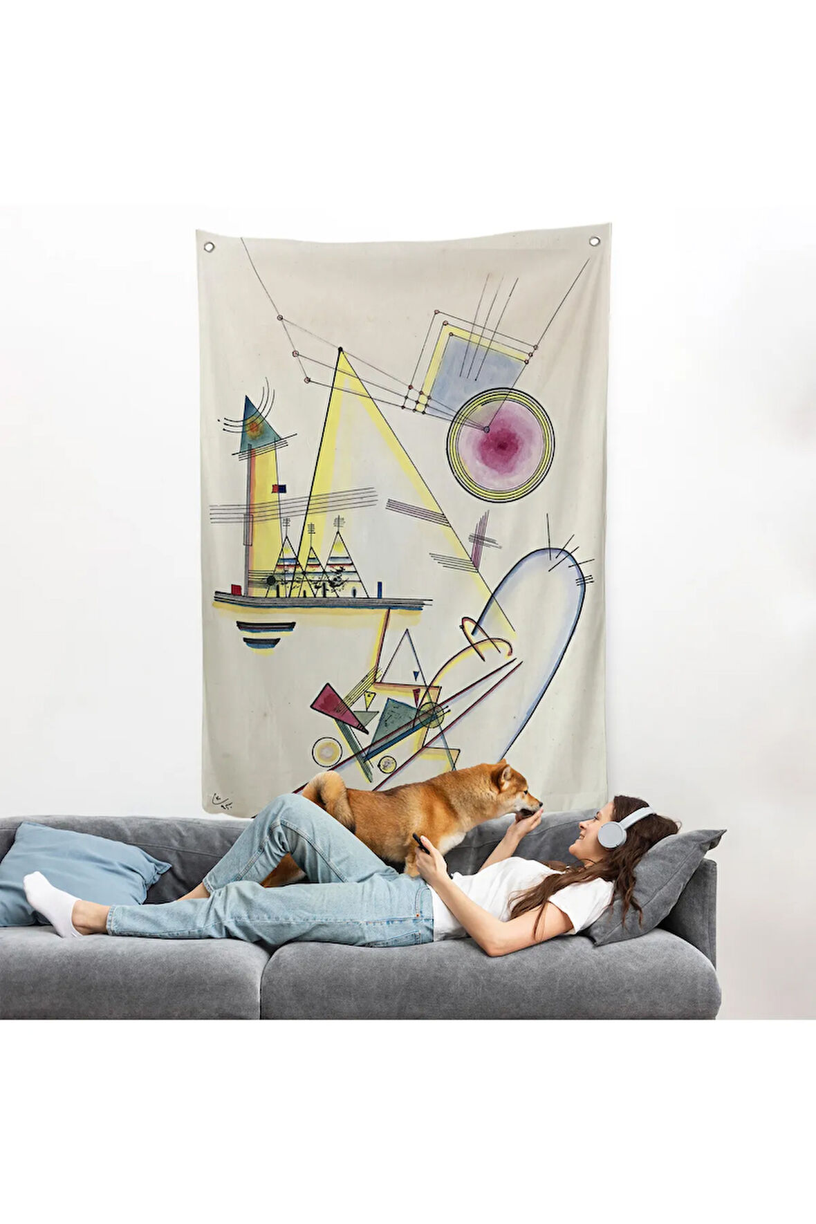 Wassily Kandinsky - Hassas Ruh Duvar Örtüsü-7499