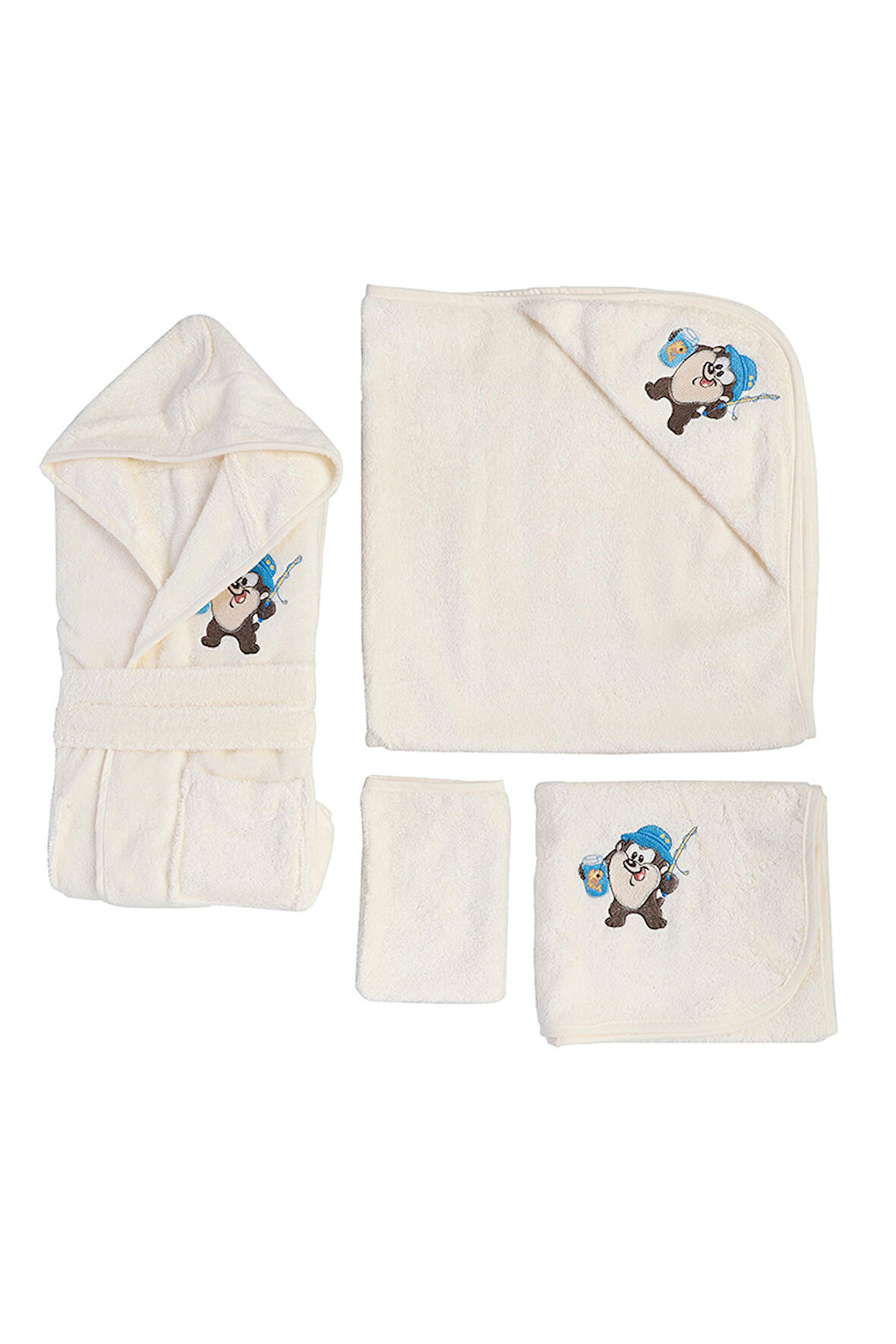 Özdilek Tazmania Lisans Nakışlı Bambu Yenidoğan Bebek Seti