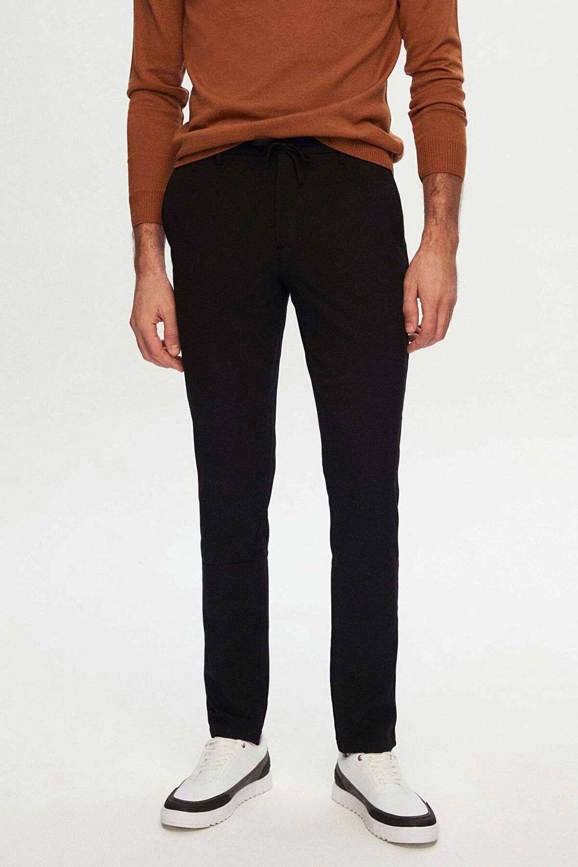 Ds Damat Slim Fit Siyah Düz Jogger Pantolon