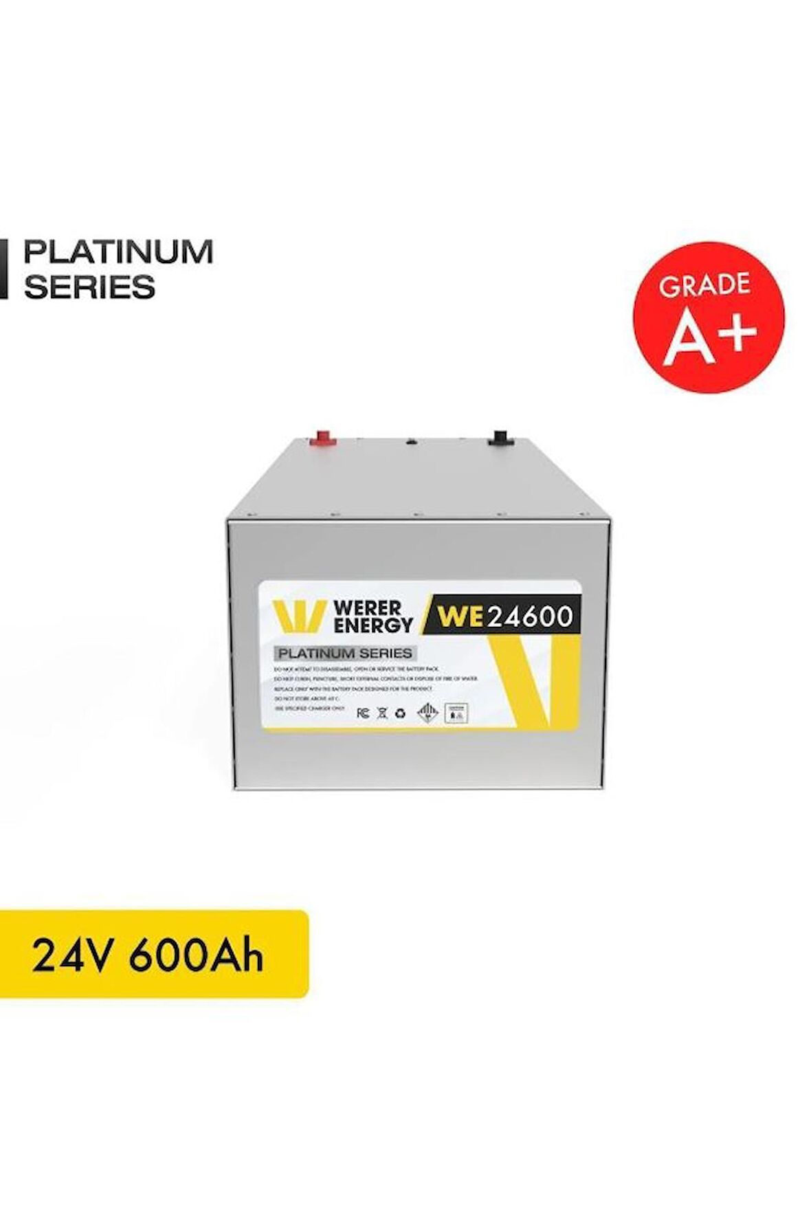 24V 600Ah LiFePO4 Platinum Series Bluetooth'lu Lityum Demir Fosfat Akü 