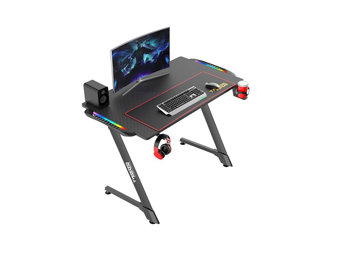 TWISTED MINDS Z DESIGN KARBON FİBER RGB E-SPOR OYUNCU MASASI