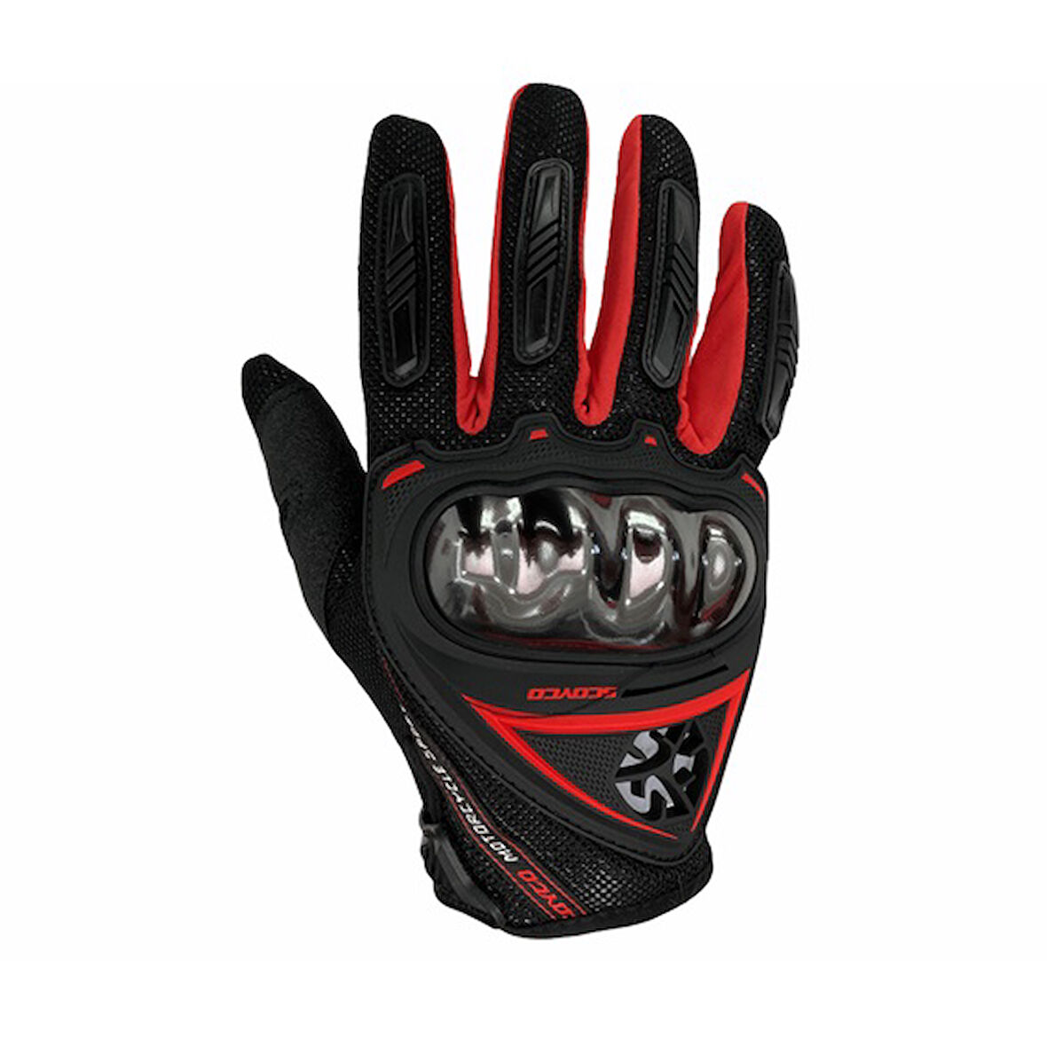 Scoyco MC44 Yazlık Korumalı Motosiklet Eldiveni Siyah/Kırmızı
