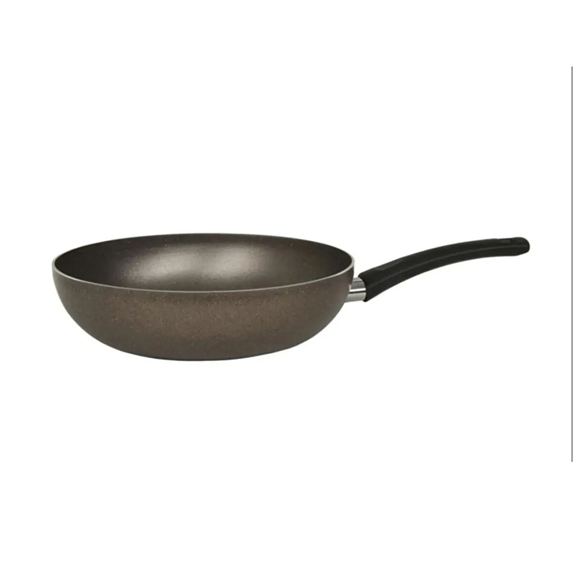 Kuvars Granit Wok Tava - Siyah - 28 cm