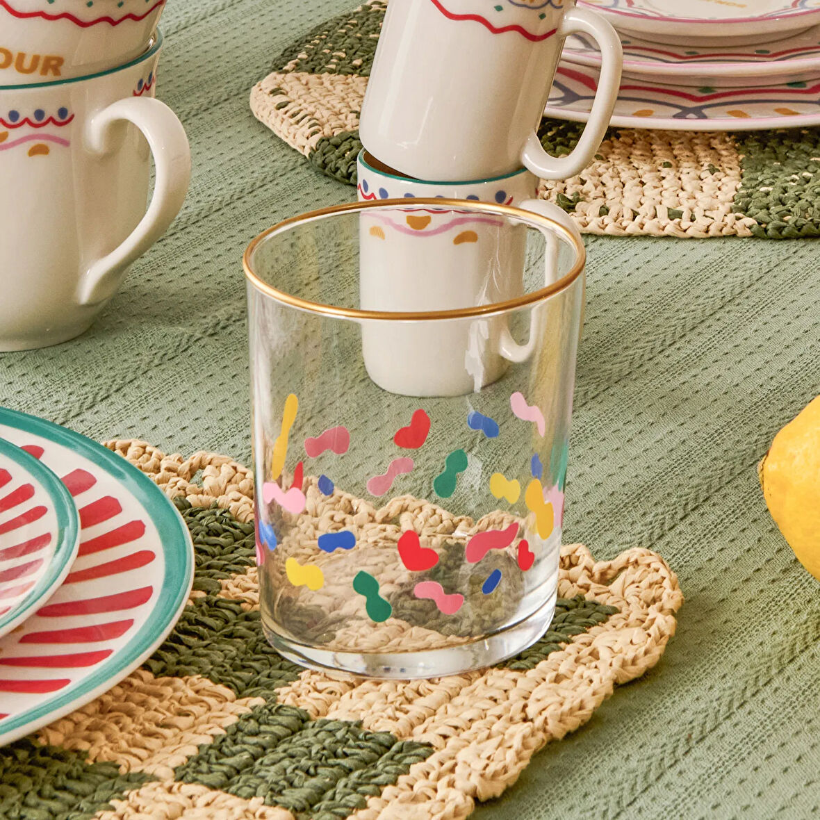 Functional Basic 4'lü Su Bardağı Seti - Renkli - 380 ml