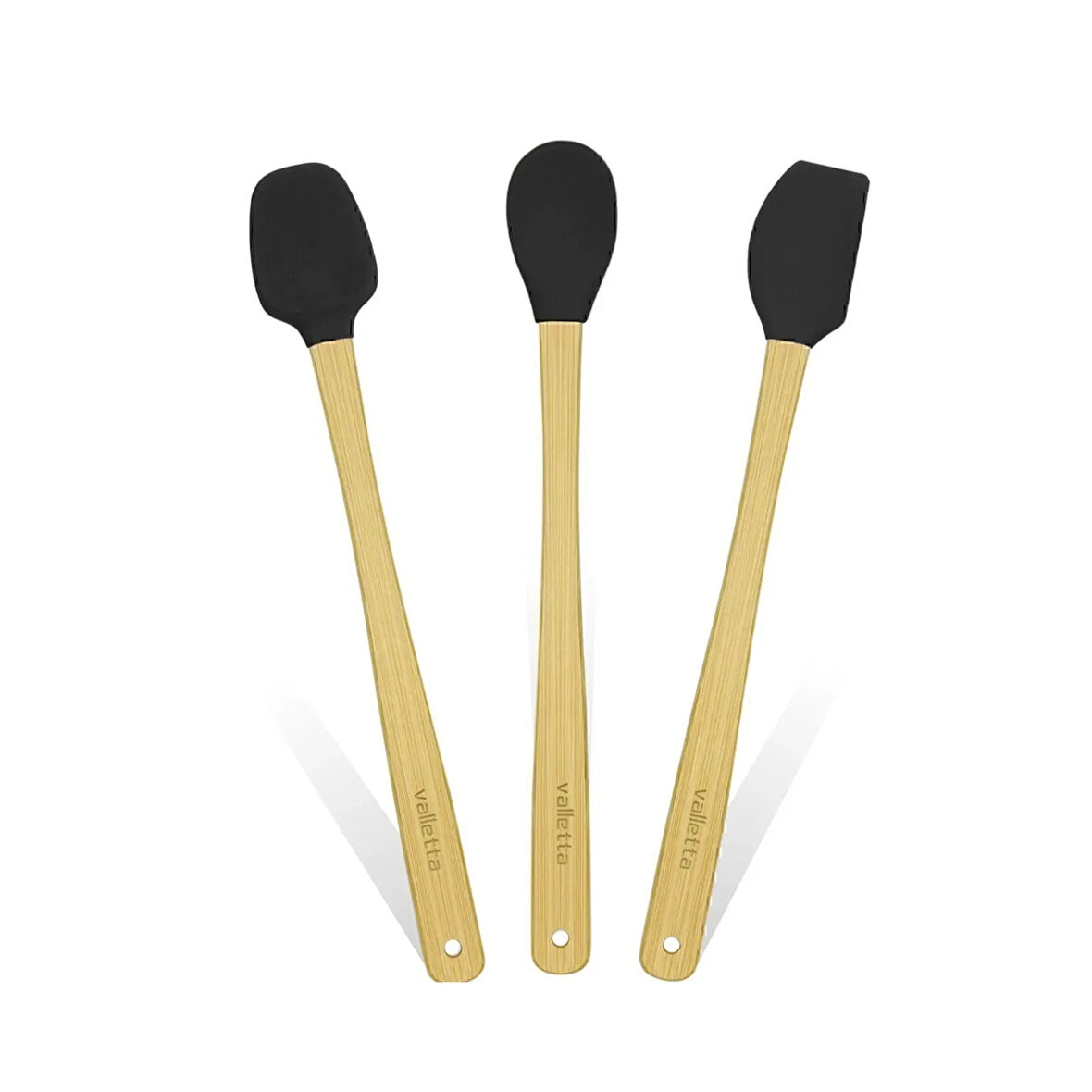 İndigo 3'lü Spatula Seti - Siyah - 26 cm