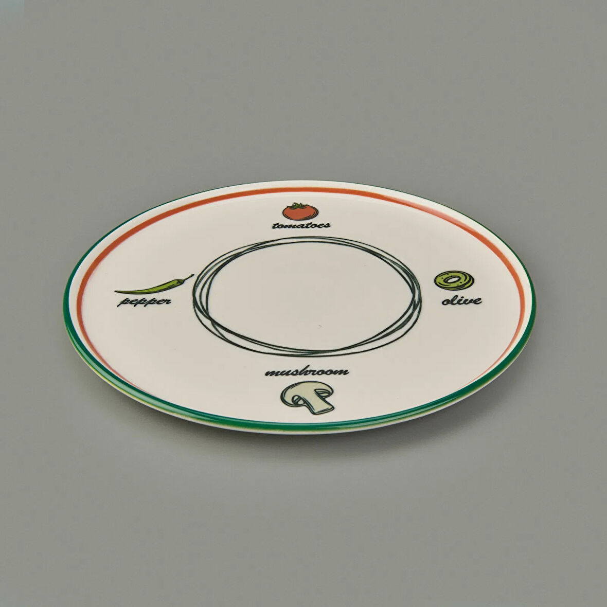 Kitchen Gourmet Classic Pizza Tabağı - Renkli - 30 cm