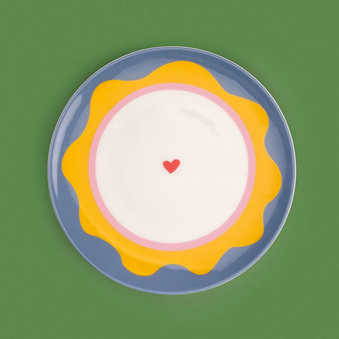 Kitchen Granny Tatlı Tabağı - Mavi / Sarı - 19 cm