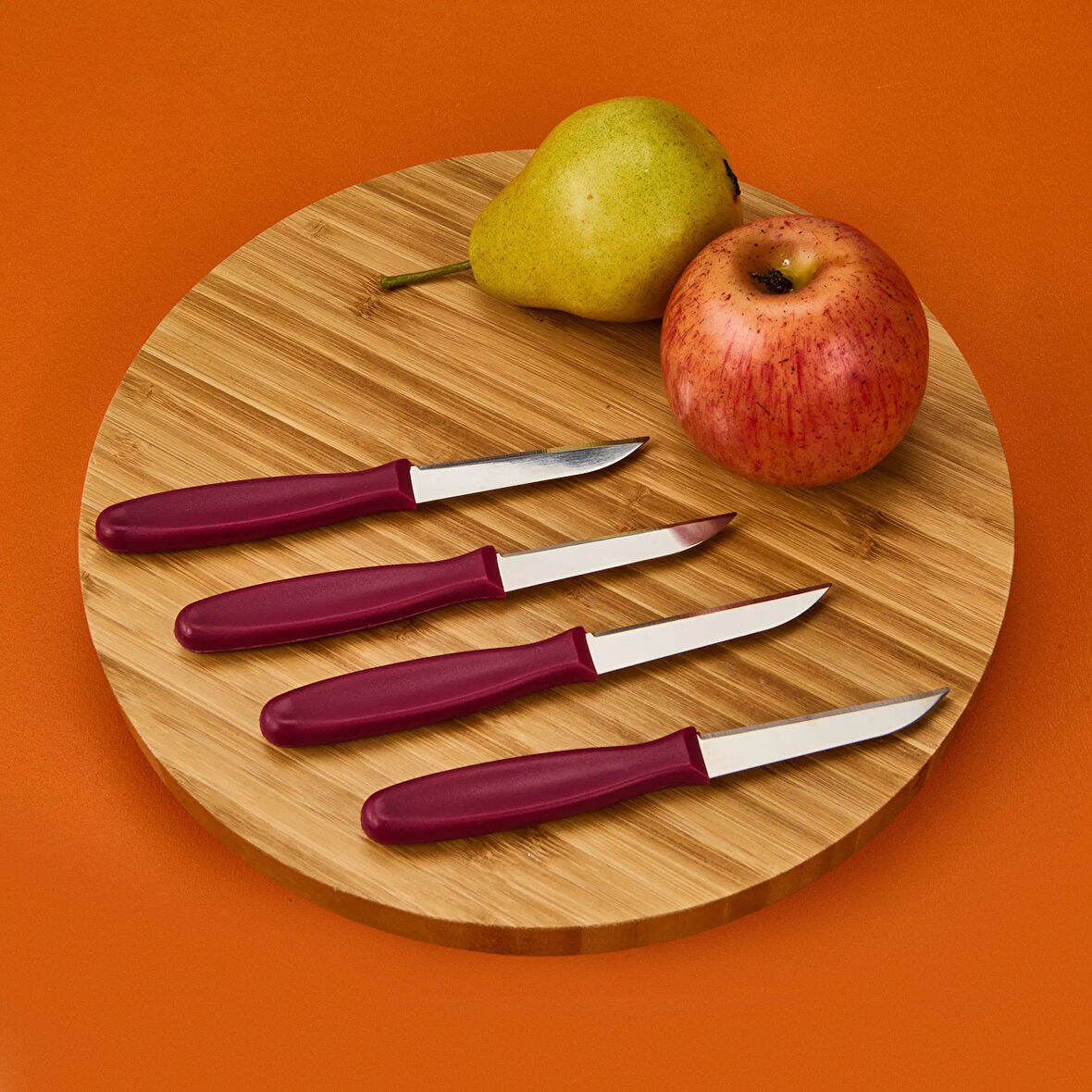 4'lü Meyve Bıçağı - Asorti - 20 cm