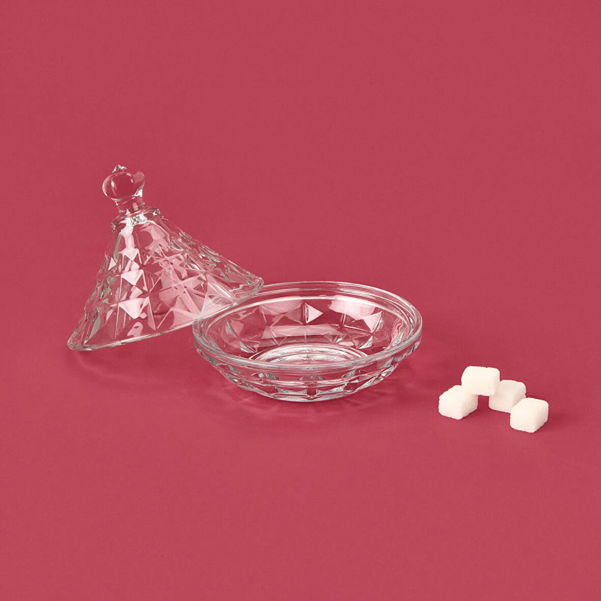 Glass Cam Şekerlik - Şeffaf - 6 cm