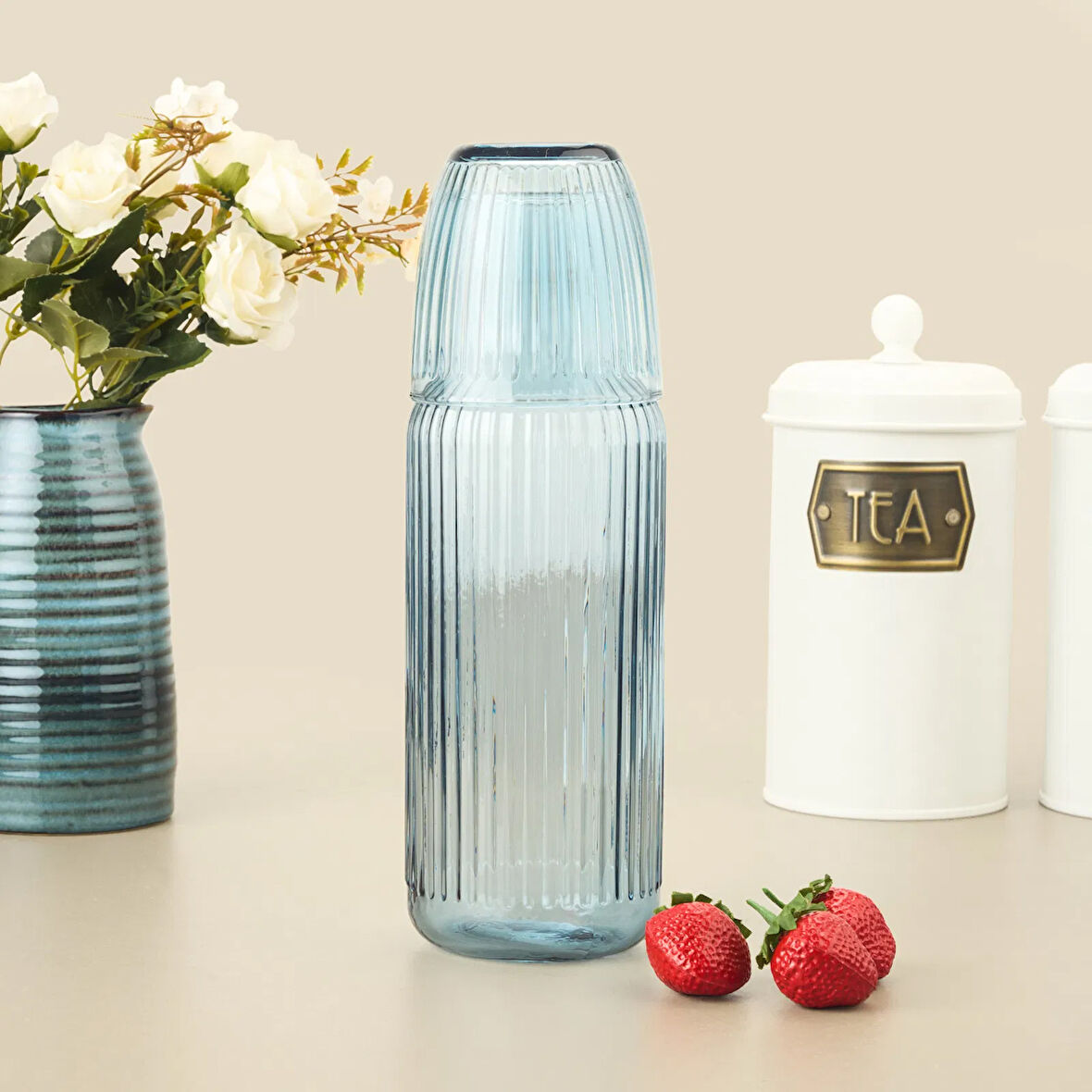 Splendid Başucu Sürahisi - Mavi - 1000 ml