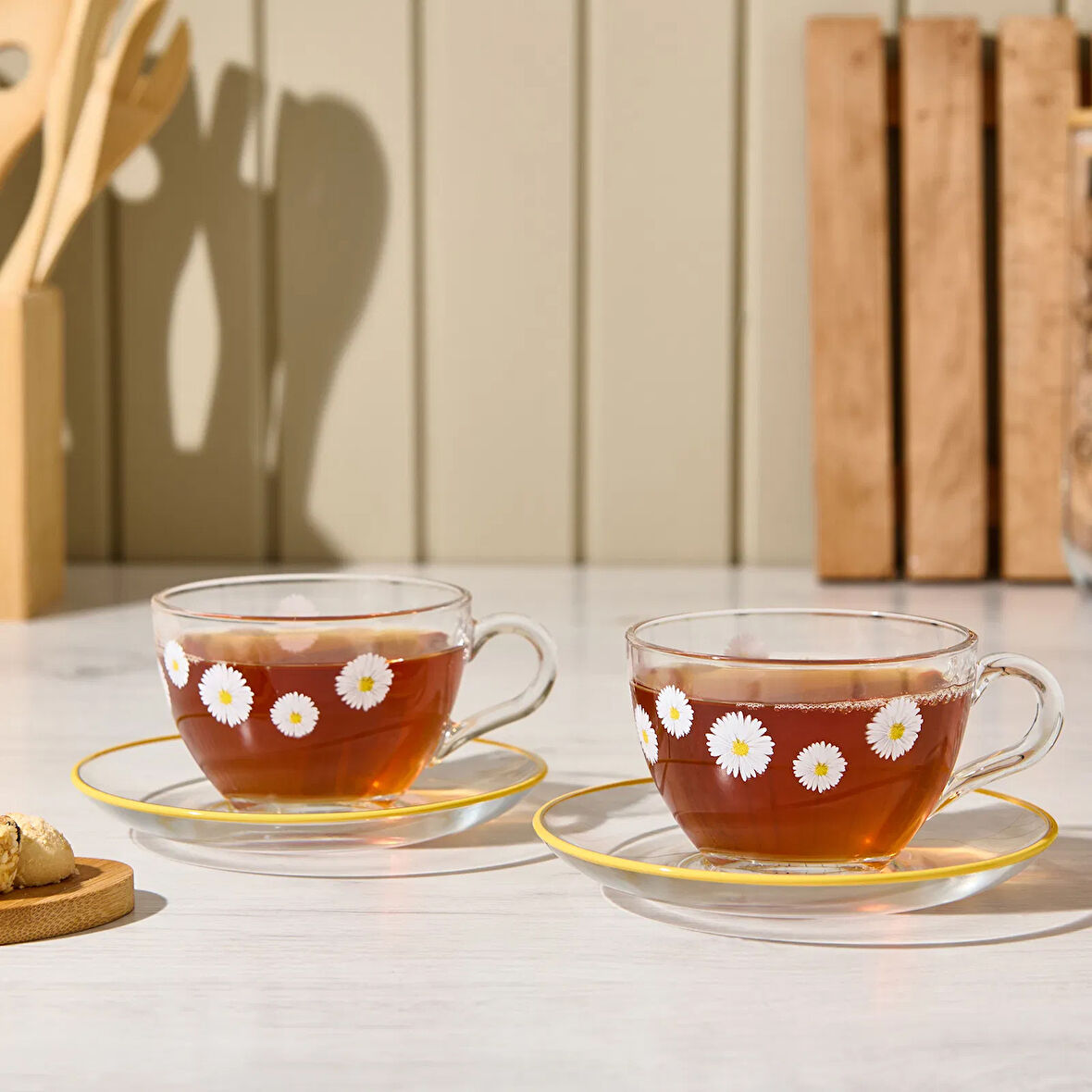 Fiona 4 Parça Çay Fincan Seti - Şeffaf - 238 ml