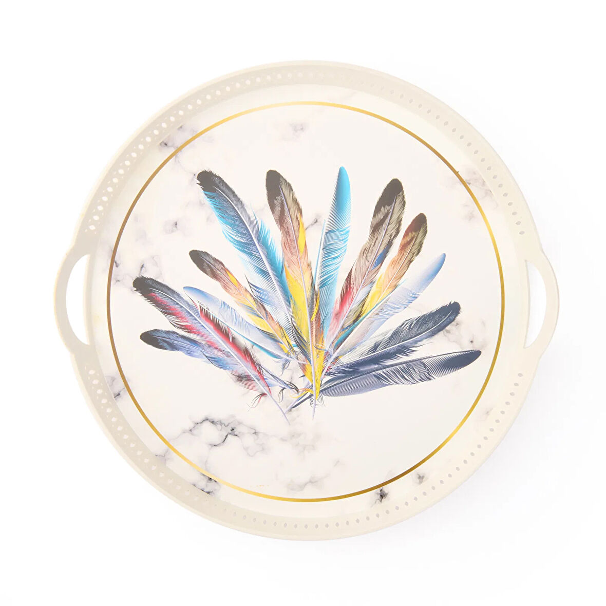 Home Örgü Tepsi - Beyaz - 40x27 cm