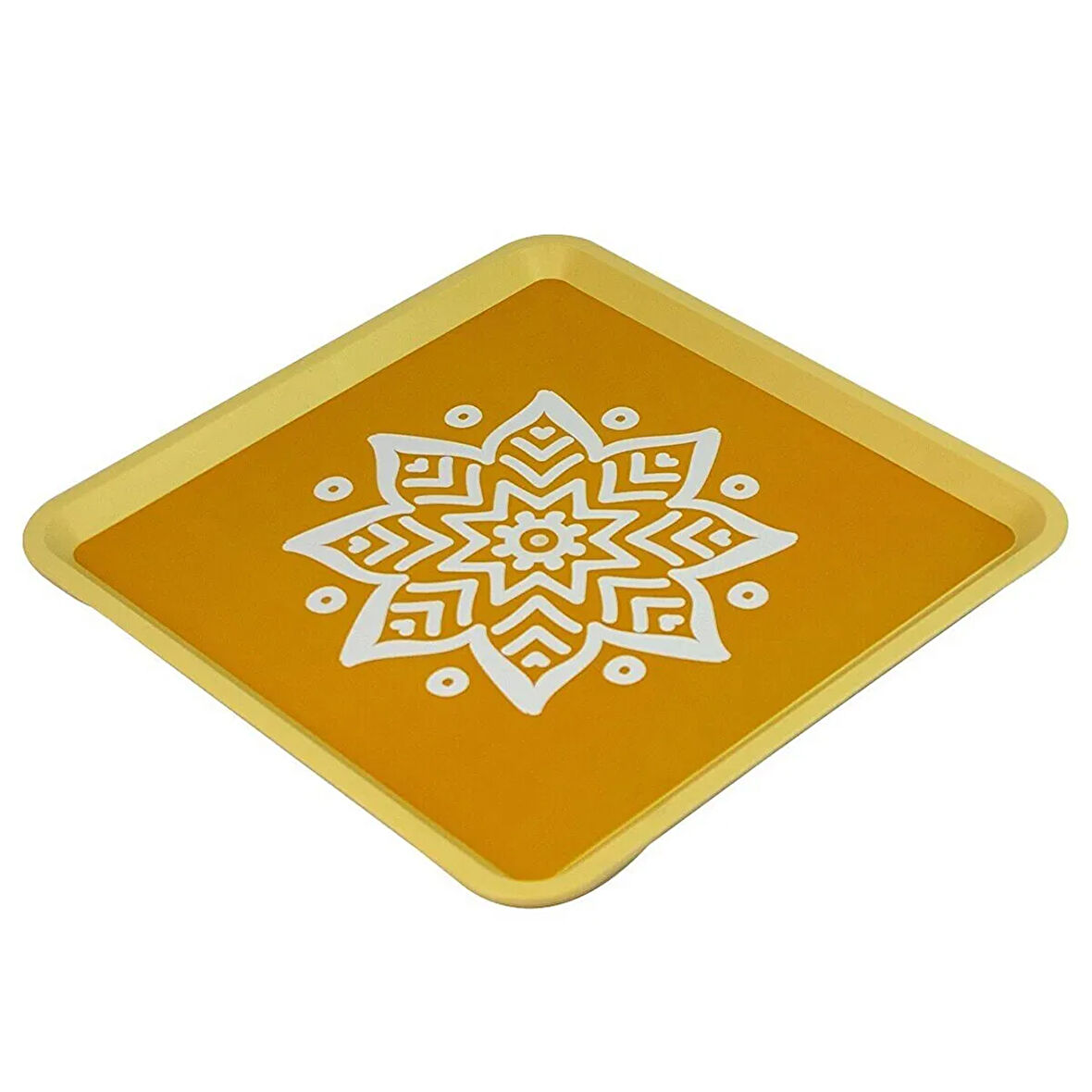 Home Alaçatı Tepsi - Sarı - 32,5x32,5 cm