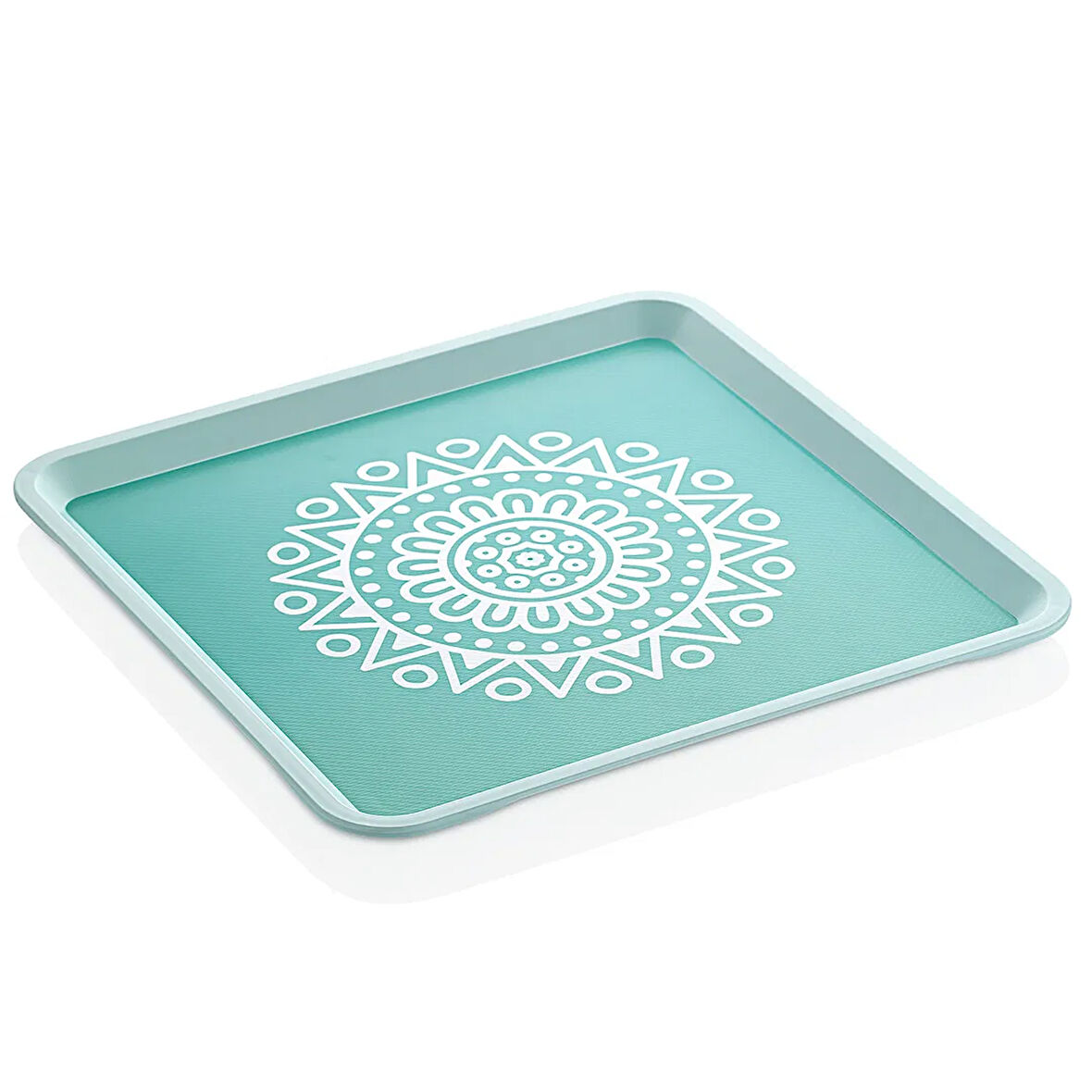 Home Alaçatı Tepsi - Turkuaz - 32,5x32,5 cm