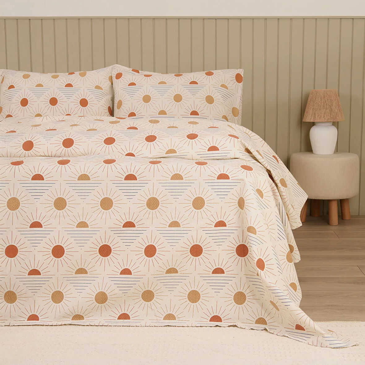 Soft Soleil Çift Kişilik Pike Takımı - Bej