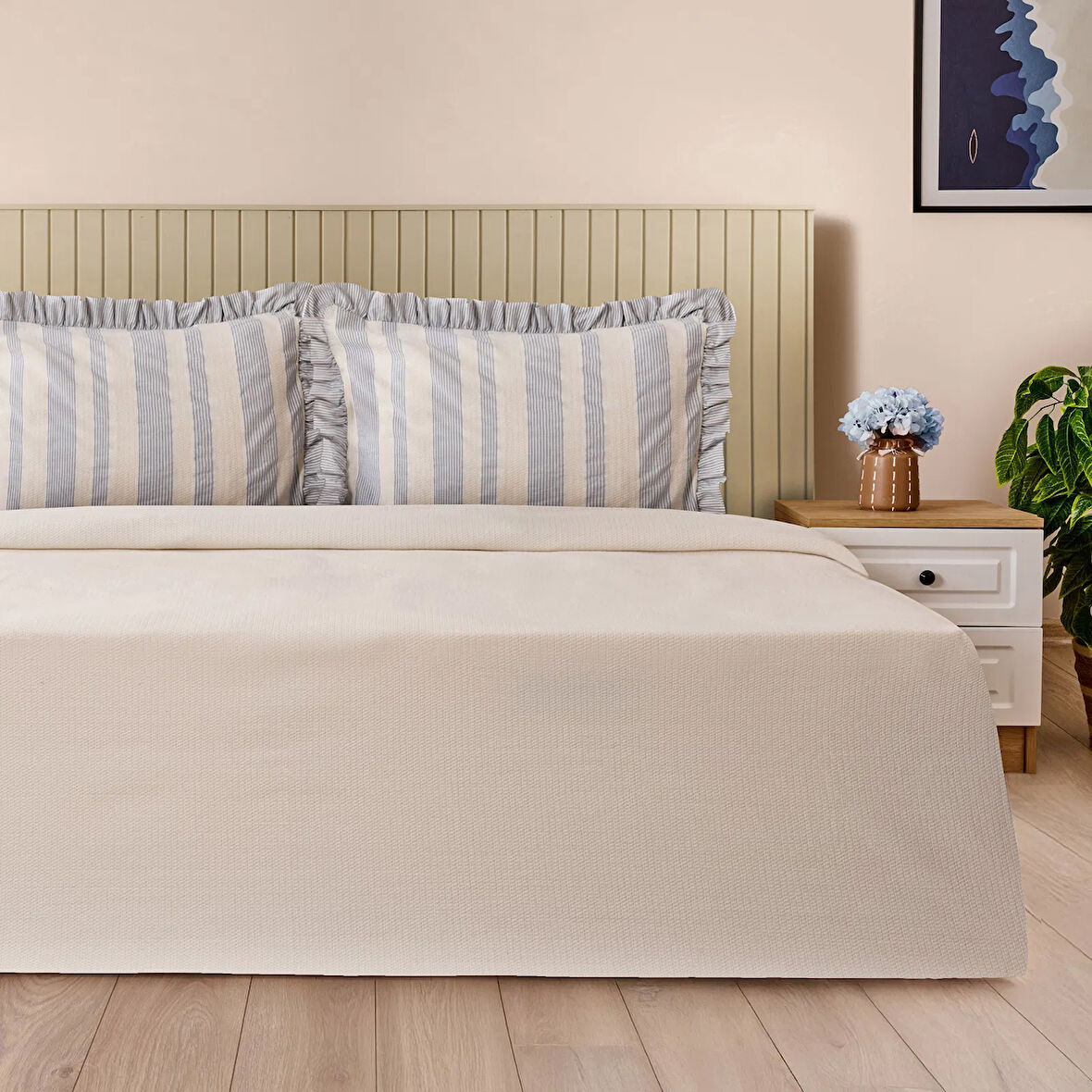 Soft Friluce Çift Kişilik Pike Seti - Mavi