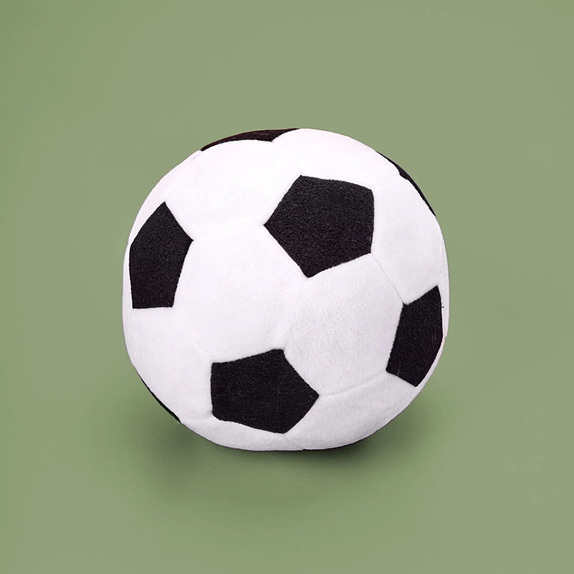 Soft Futbol Topu Figürlü Yastık - Siyah / Beyaz - 30x30 cm