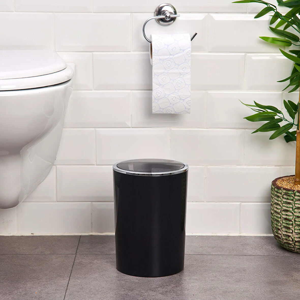 Lenox Çöp Kovası - Siyah - 6 lt