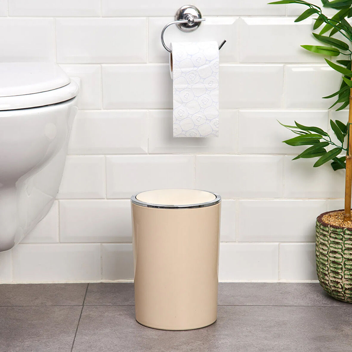 Lenox Çöp Kovası - Bej - 6 lt