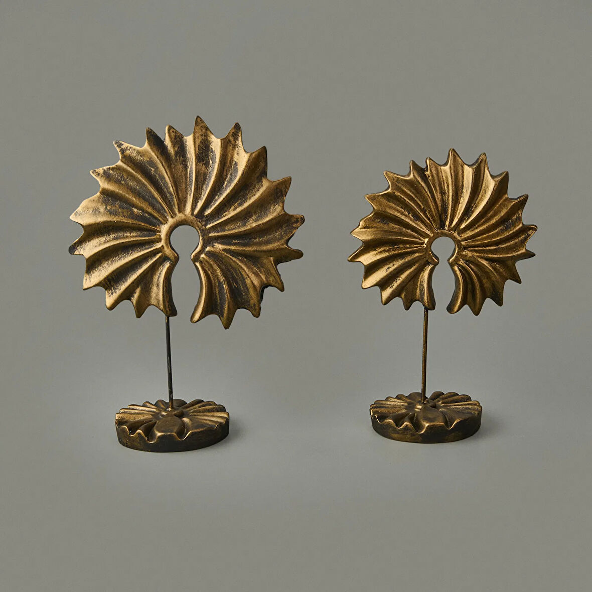 Deco Adella 2'li Dekor - Gold - 32 cm + 28 cm