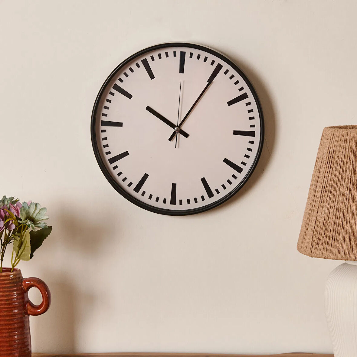 Deco Nautical Fun Duvar Saati - Siyah - 30 cm