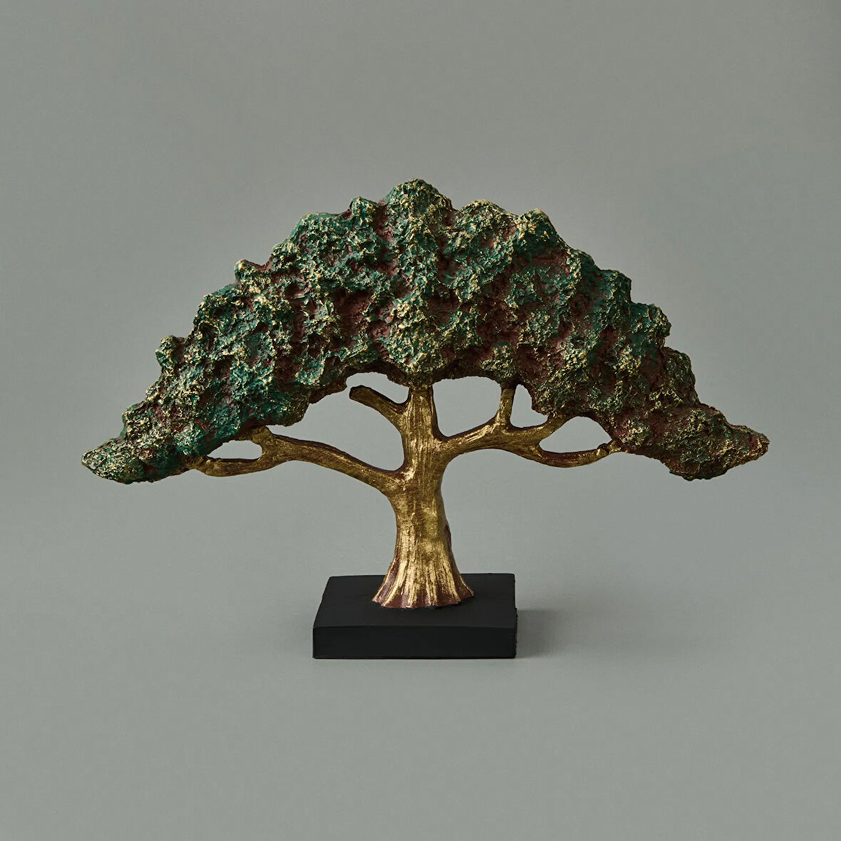 Deco Bonsai Dekor - Yeşil / Kahverengi - 22 cm