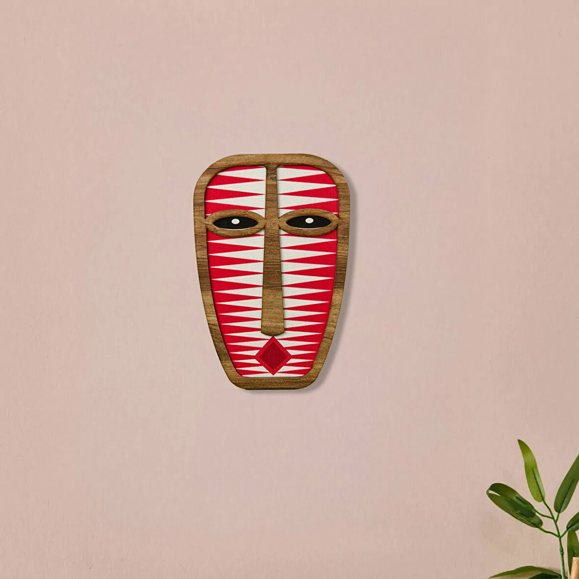 Deco Mask Duvar Panosu - Kırmızı - 18 cm