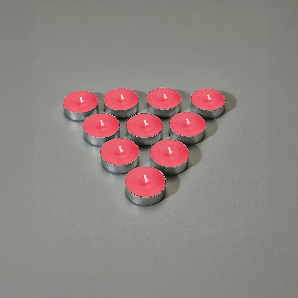 25'li Tealight Mum - Kırmızı - 3,8 cm