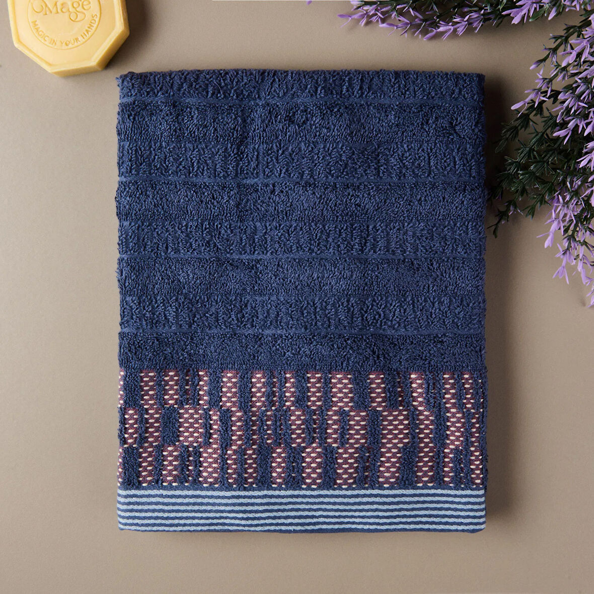 Soft Sun Madness Juana Saç Havlusu - Mavi - 50x90 cm