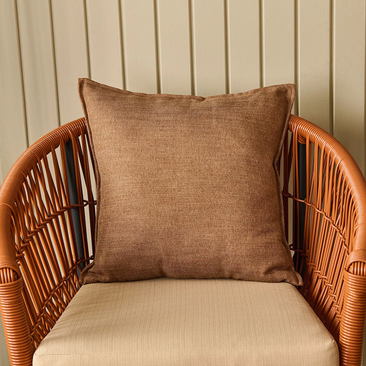 Soft Palm Breeze Haris Kırlent - Kahverengi - 45x45 cm