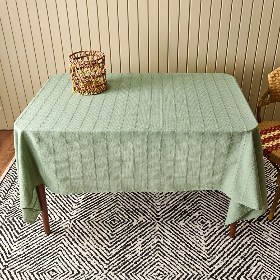 Soft Granny Masa Örtüsü - Yeşil - 140x200 cm