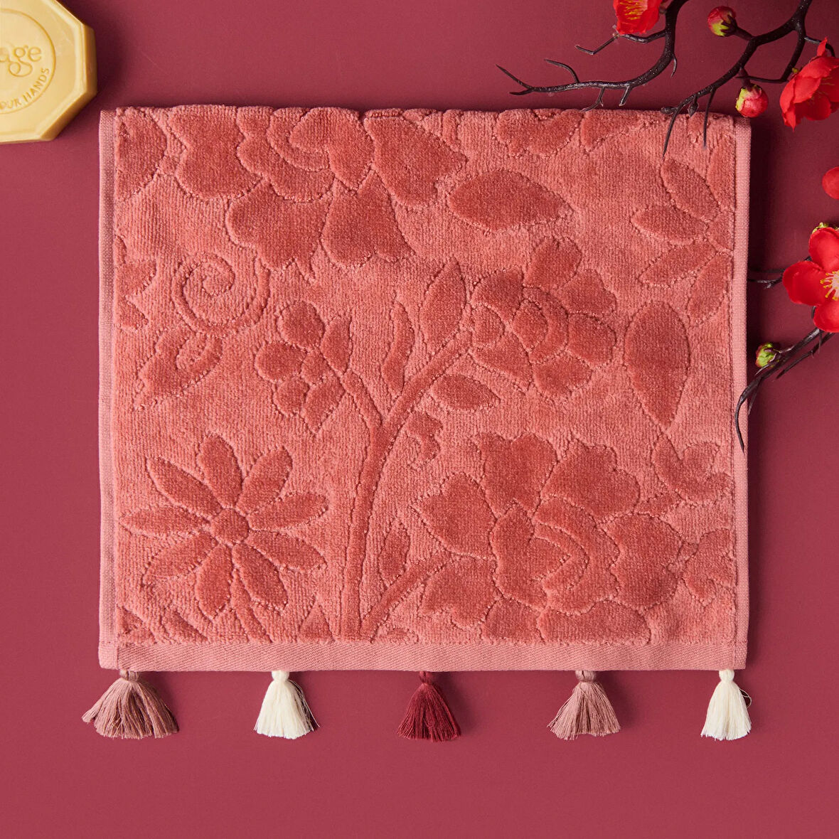 Soft Granny Summer Flos El Havlusu - Gülkurusu - 30x50 cm